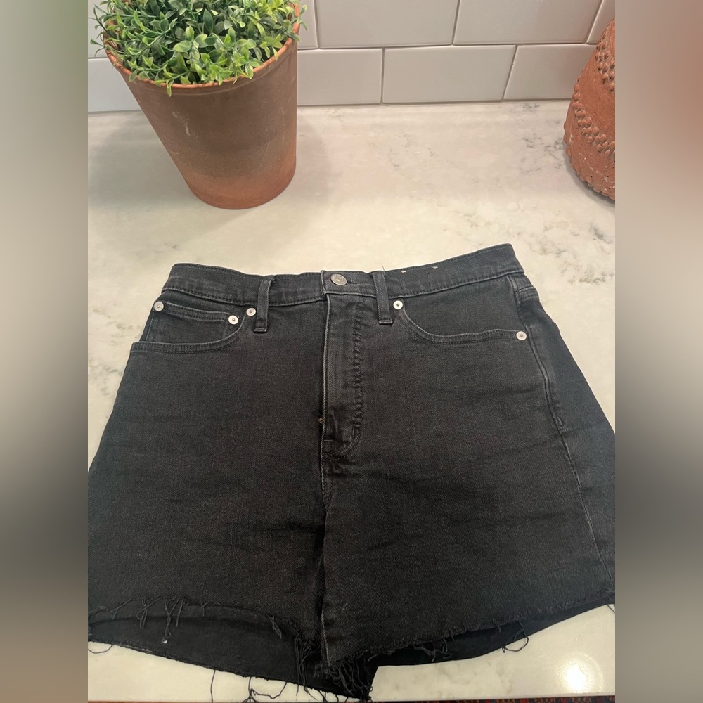 Black Denim Shorts
